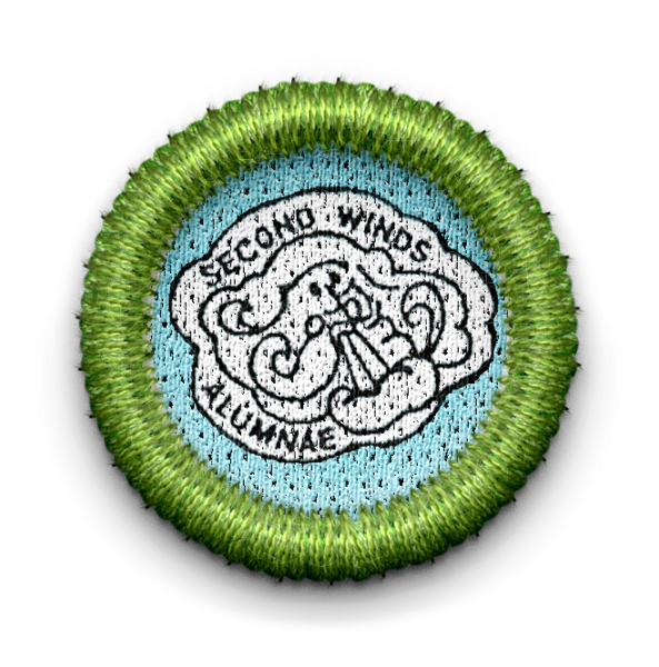 Second Winds Alumnae Association badge leading to the association page